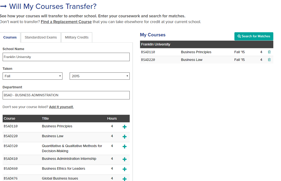 graphic displays screenshot of transferology